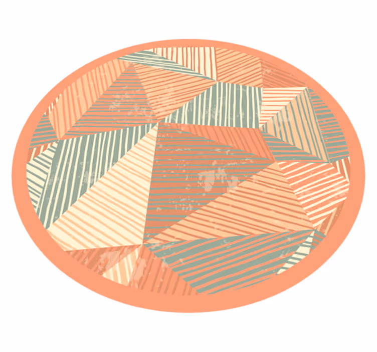 Vinyl teppich geometrisch farbenspiel mit dreiecken - TenStickers
