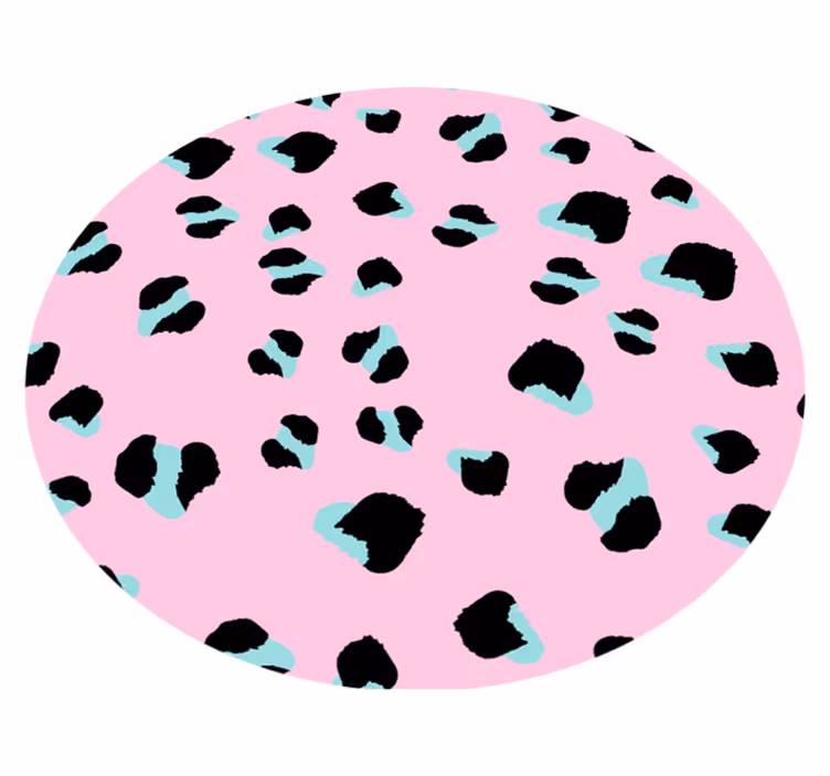Vinyl Teppich Tiermuster rosa leopardenflecken - TenStickers