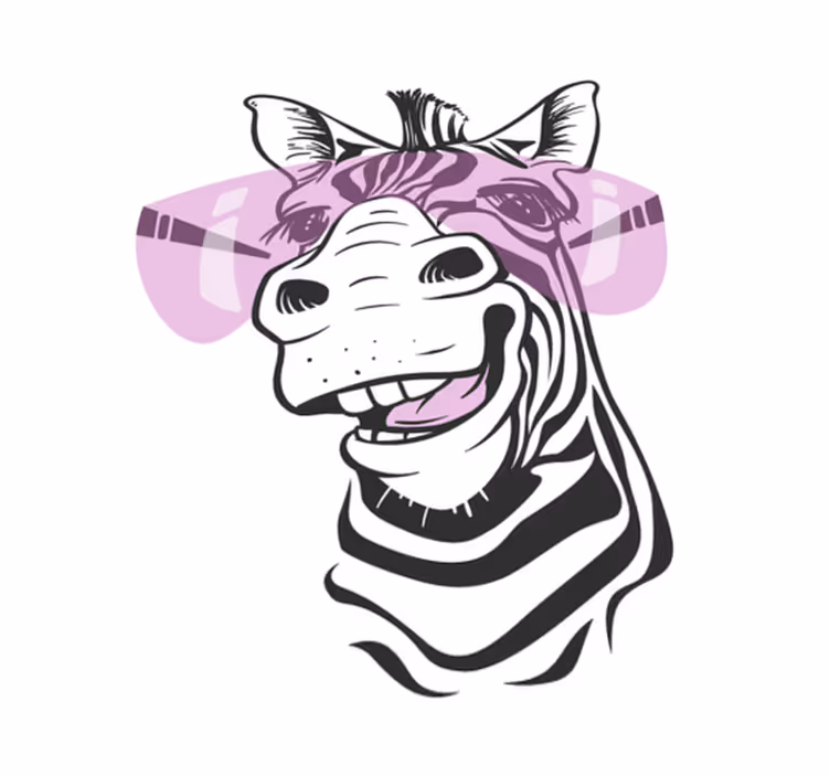 Vinylteppich Animal Print Lustiges zebra - TenStickers