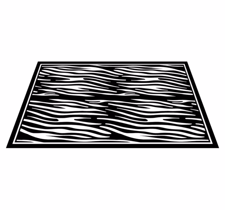 Vinyl Teppich Tiermuster auffälliges zebramuster - TenStickers