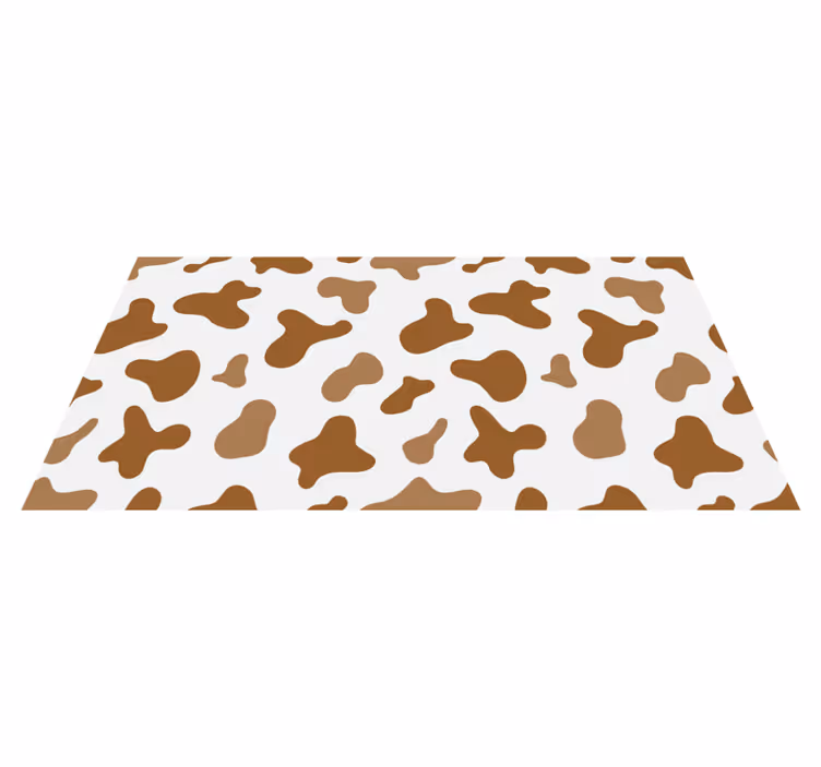 Vinylteppich Animal Print Braune kuhflecken - TenStickers
