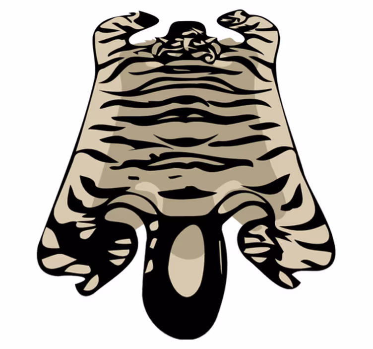 Vinyl Teppich Tiermuster stylische tigerstreifen - TenStickers