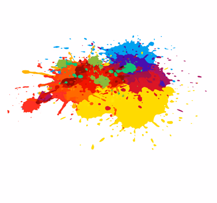 Vinylteppich kindlich bunte spritzkunst - TenStickers