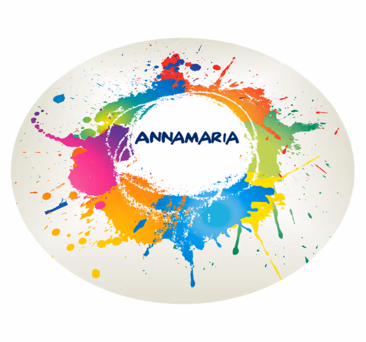 Vinyl Teppich Jugendzimmer spritzer mit namen - TenStickers