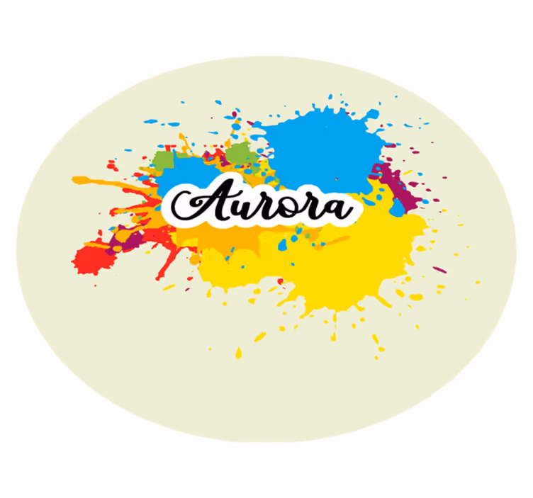Vinyl Teppich Imitation splash-artwork mit namen - TenStickers