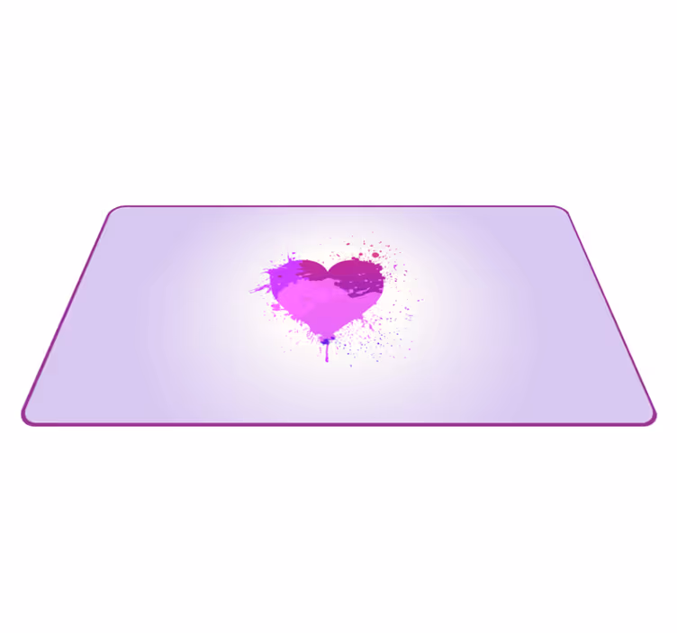Vinyl Teppich Jugendzimmer lila herzspritzer - TenStickers