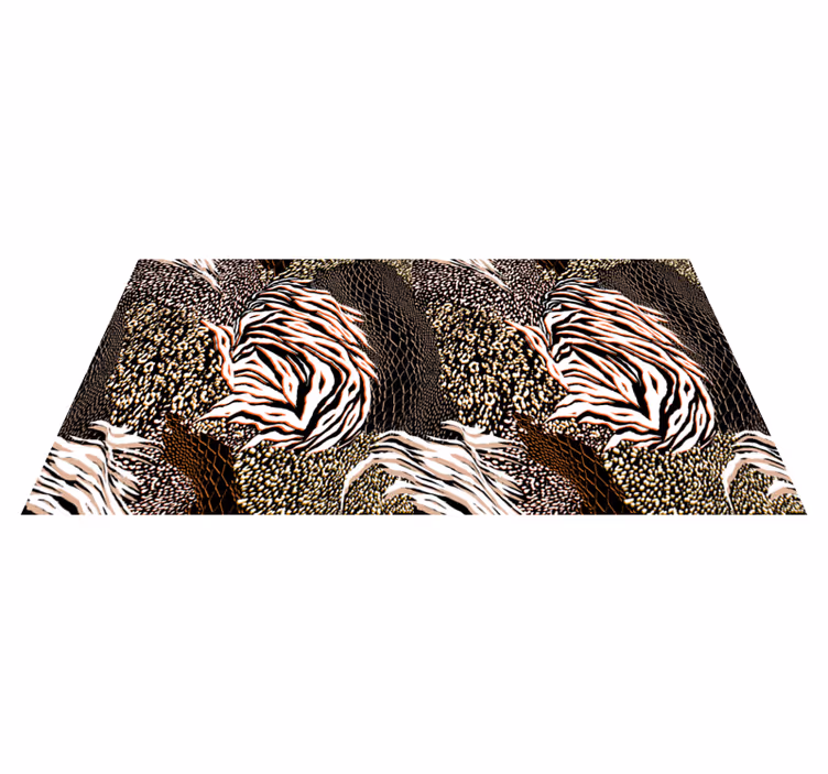 Vinyl teppich tiermuster mit auffälligen zebramustern - TenStickers