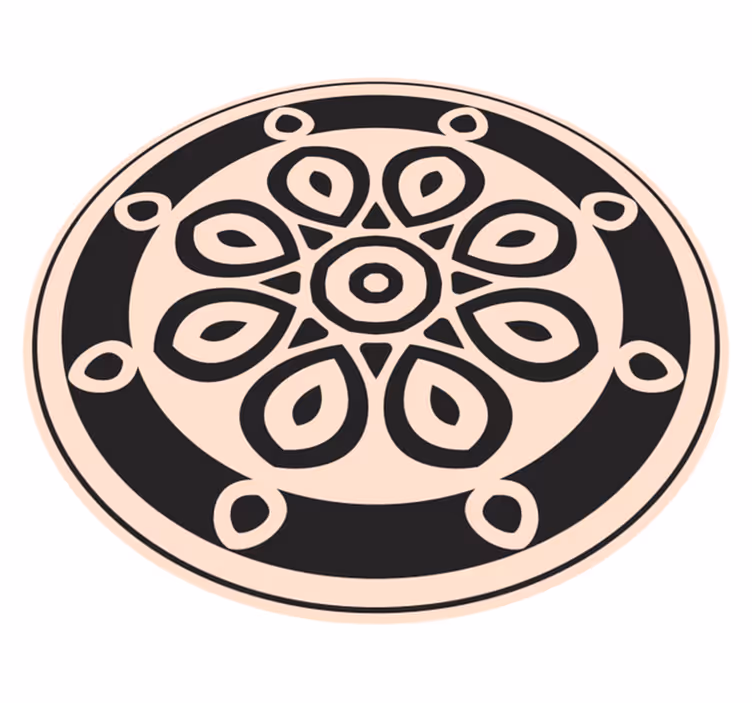 Vinyl Teppich Mandala elegantes kreisförmiges motiv - TenStickers