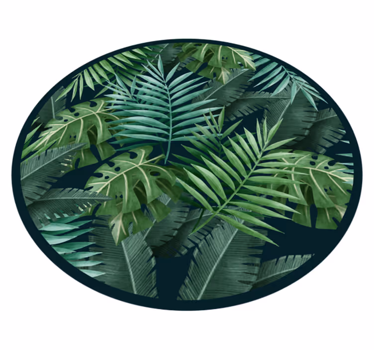 Vinyl Teppich Natur üppiges tropisches laub - TenStickers