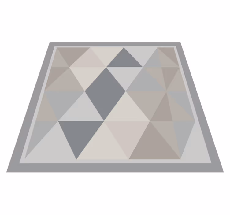 Vinyl Teppich geometrisch dreieckige graue harmonie - TenStickers