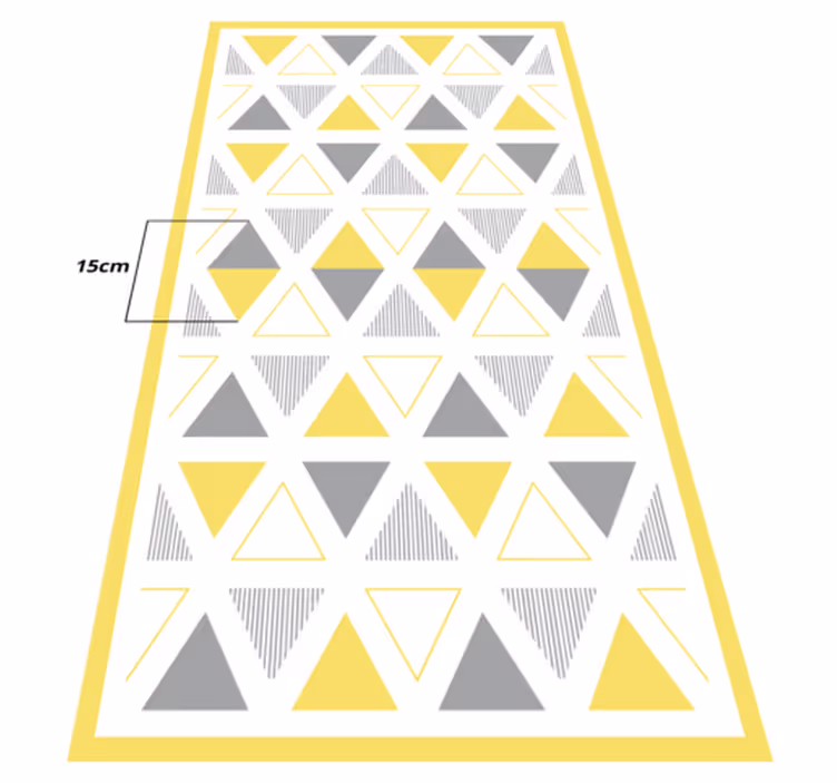 Vinyl Teppich geometrisch gelbes dreieckmuster - TenStickers
