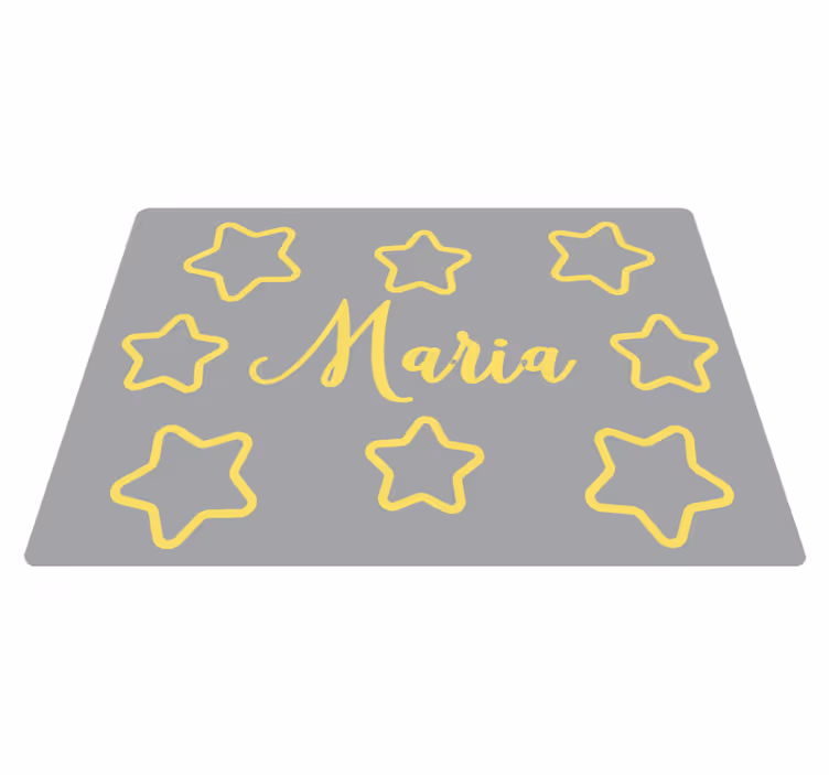 Vinylteppich kindlich sternengelber name - TenStickers