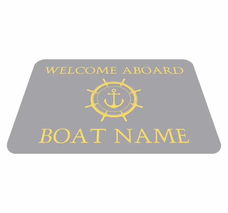 Vinylteppich mit Name Pantone willkommen an bord mit Namen - TenStickers