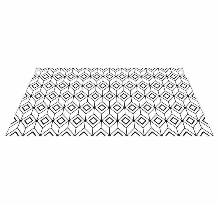 Vinyl Teppich geometrisch moderne diamantelemente - TenStickers