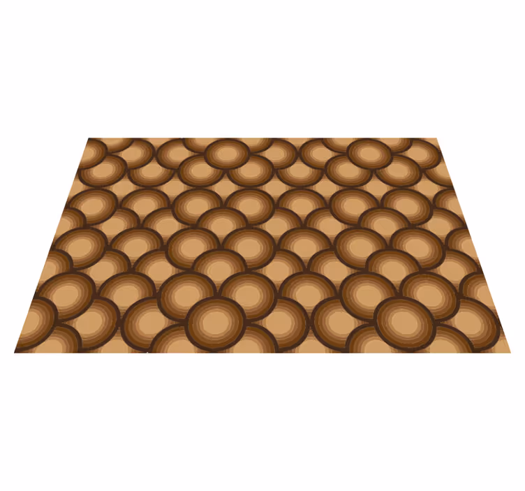 Vinyl teppich vintage braune sonnen - TenStickers