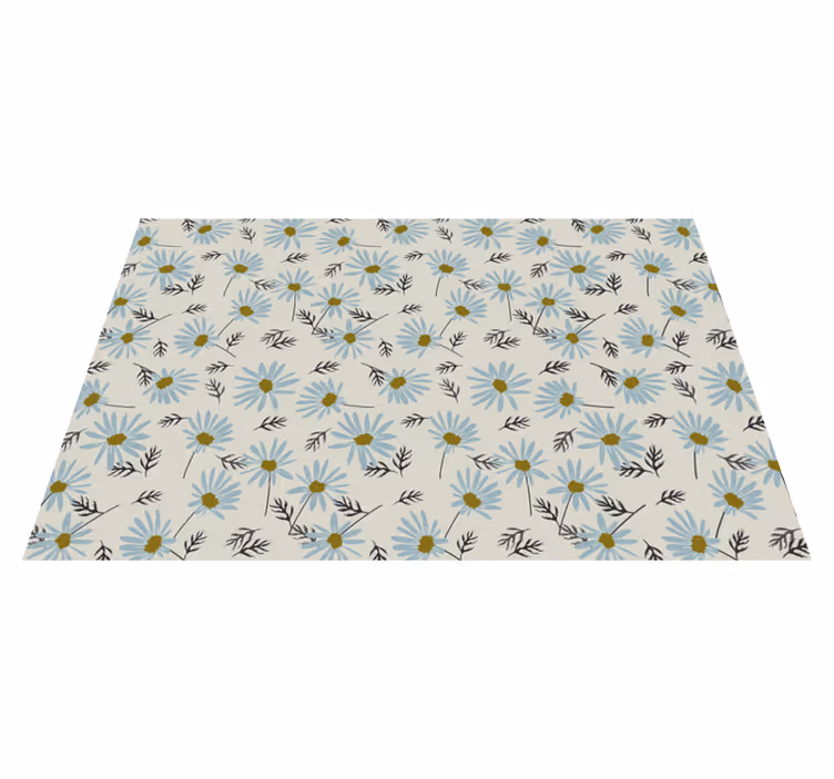 Vinyl teppich wohnzimmer florale frische - TenStickers