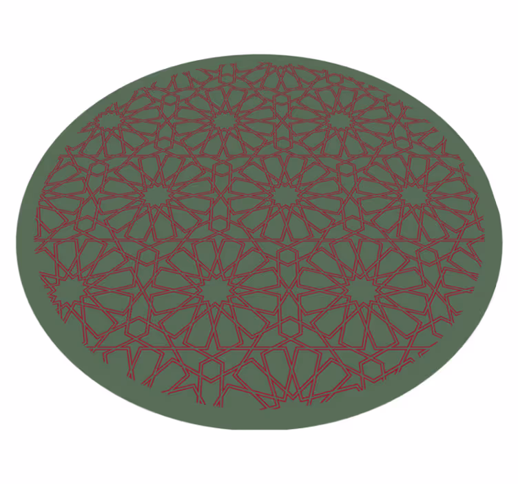 Vinyl teppich mosaik mit filigraner geometrischer anordnung - TenStickers