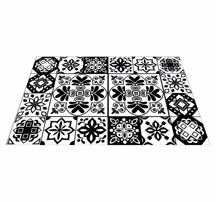 Vinyl Teppich Fliesenoptik spanisches geometrisches design - TenStickers