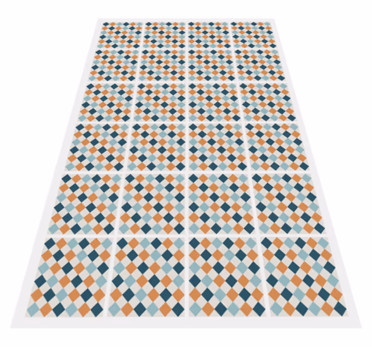 Vinyl Teppich Bad abstrakte geometrische fliesen - TenStickers