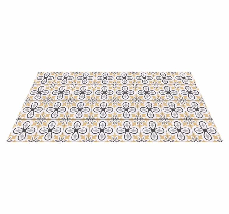 Vinyl Teppich Küche florale geometrie - TenStickers