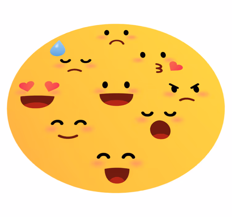 Vinyl Teppich Jugendzimmer emojis-collage - TenStickers