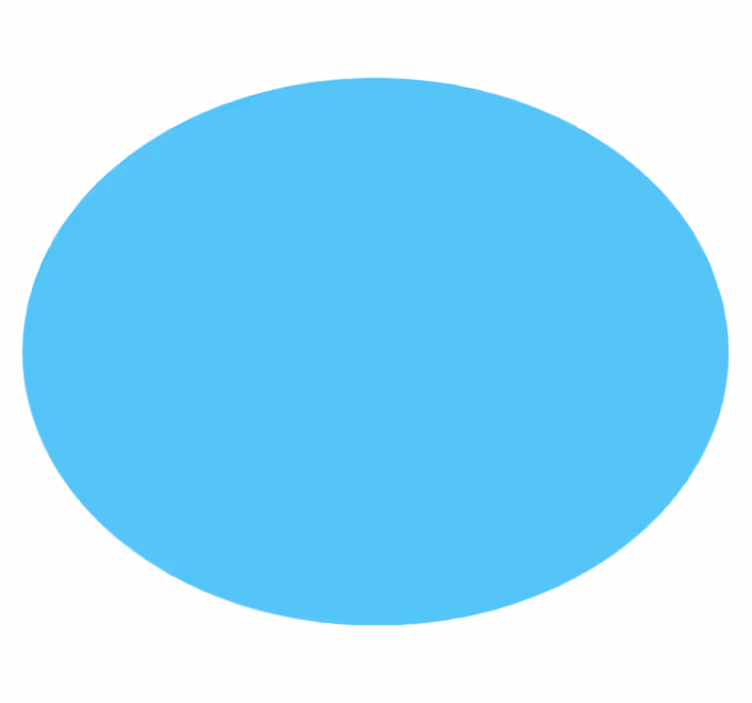 Vinyl Teppich blau kreisförmiges einfarbiges design - TenStickers