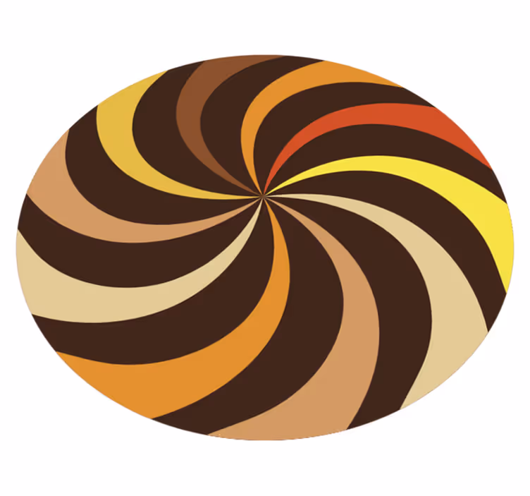 Vinyl Teppich gestreift spiralfarbenexplosion - TenStickers