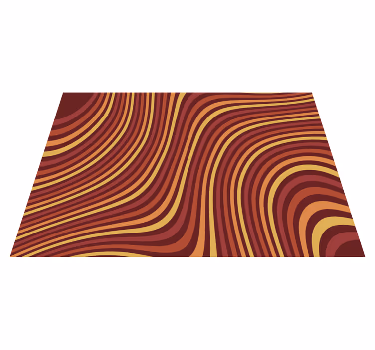 Vinylteppich Vintage 70er pop regenbogenwellen - TenStickers