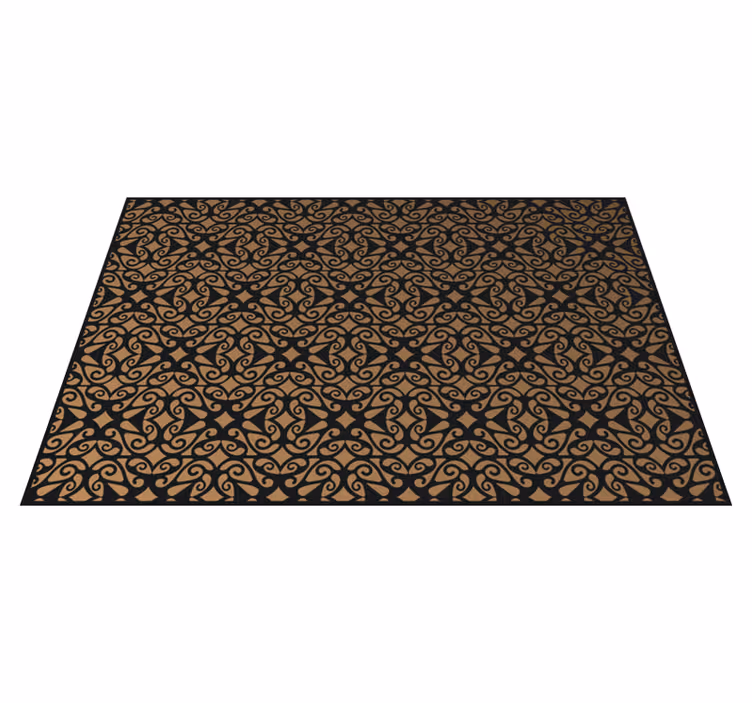 Vinylteppich Vintage Goldenes vintage-muster - TenStickers