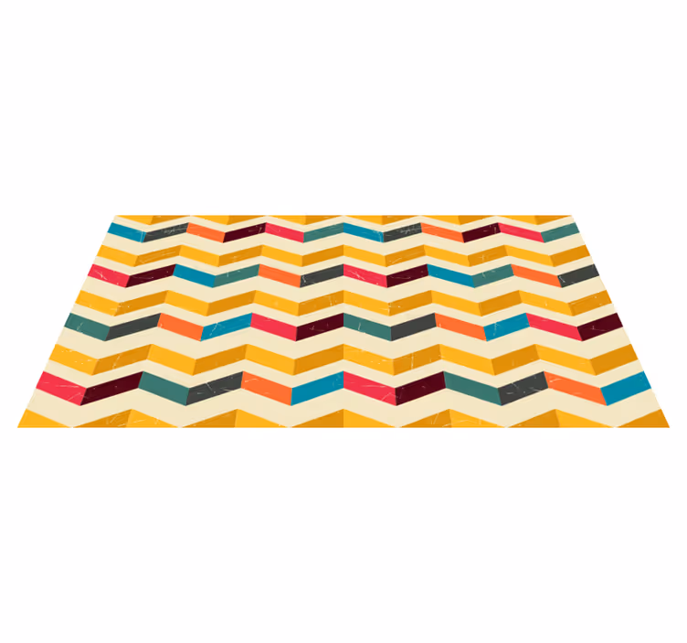 Vinylteppich Vintage Geometrisches Design! - TenStickers