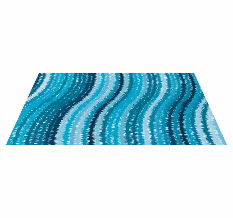 Vinyl Teppich Imitation welliges aqua - TenStickers