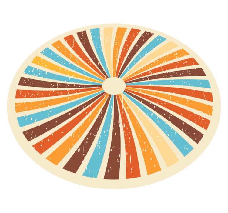 Vinyl Teppich Vintage retro-strahlungsmuster - TenStickers