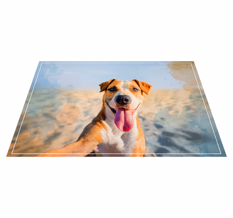 Vinylteppich Tiere Hund lächelt - TenStickers