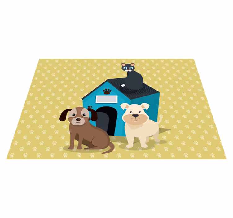 Vinyl teppich tiere für hunde zu hause - TenStickers
