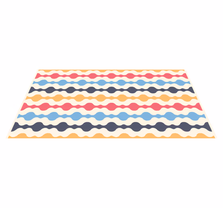 Vinyl Teppich Vintage bunte retro-linien - TenStickers