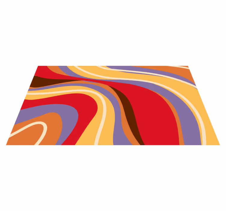 Vinyl Teppich modern lebendige farbwellen - TenStickers