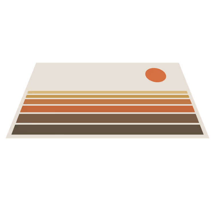 Vinylteppich geometrisch 70er jahre retro meer - TenStickers