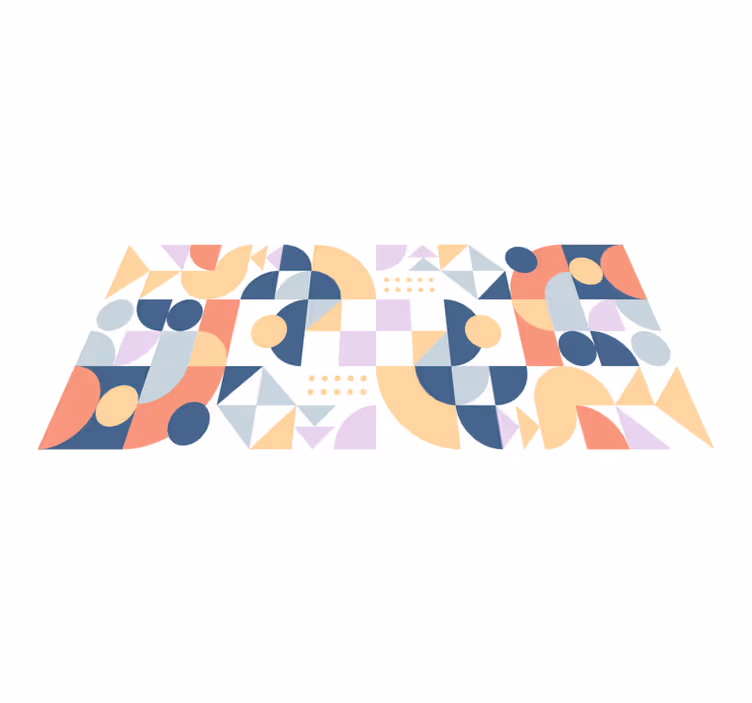 Vinyl Teppich geometrisch abstrakte formen spielen - TenStickers