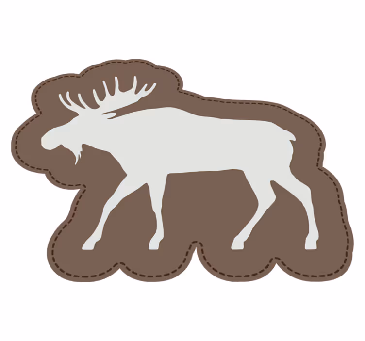 Vinyl Teppich Tiere elch-silhouette - TenStickers