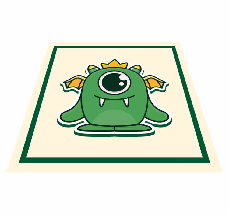 Vinylteppich kindlich grünes babymonster - TenStickers