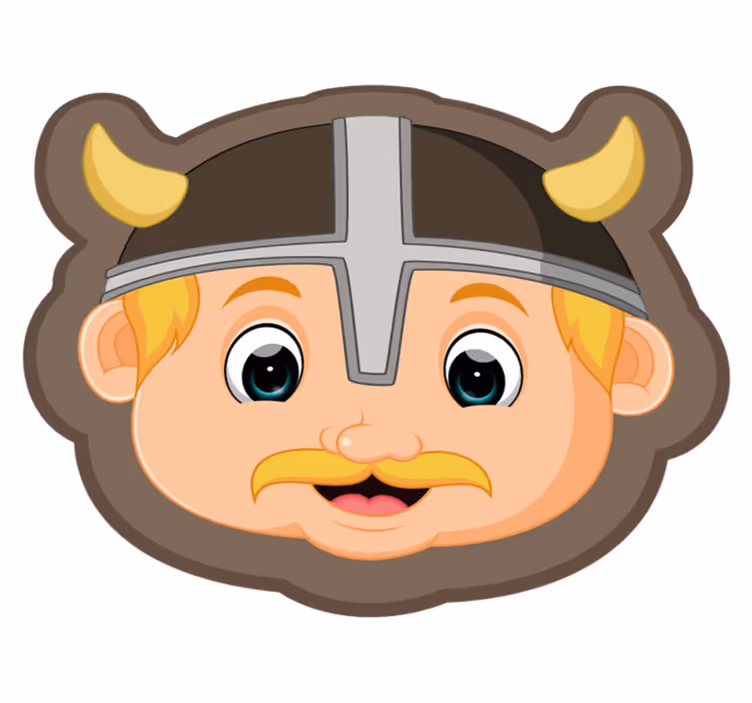 Vinyl Teppich Kinder blonder wikingercharakter - TenStickers