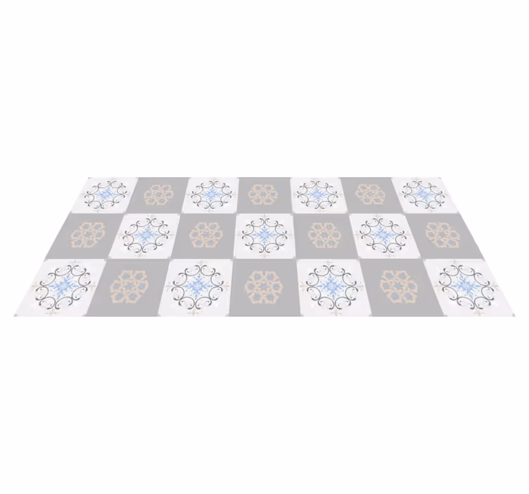 Vinyl teppich fliesenoptik mit eleganter struktur - TenStickers