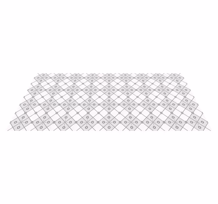 Vinyl Teppich Fliesenoptik graue geometrie - TenStickers