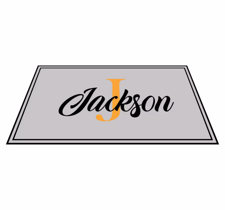 Vinylteppich mit Name Ausgefallener anfangsname personalisiert - TenStickers