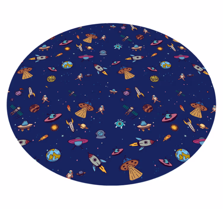 Vinylteppich kindlich konzept einer kosmischen expedition - TenStickers