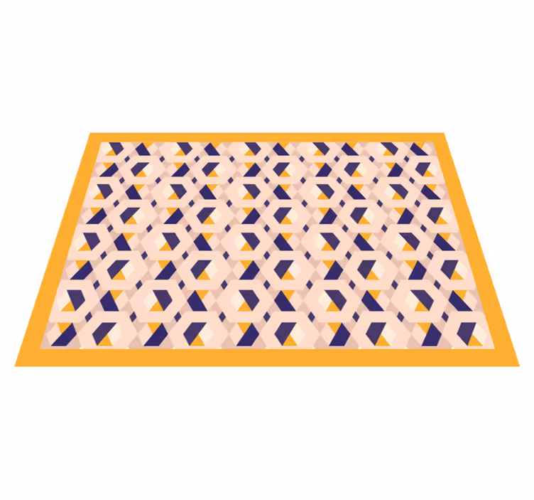 Vinyl teppich küche mit lebhaftem geometrischen design - TenStickers