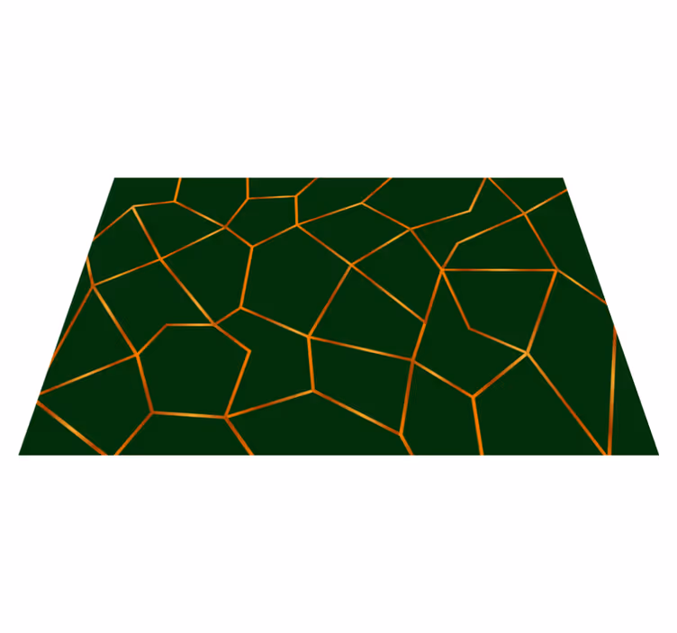 Vinyl Teppich Marmor grünes geometrisches muster - TenStickers