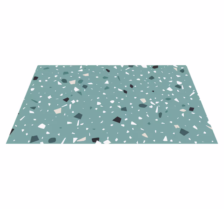 Vinylteppich Textur Aquamarin terrazzo - TenStickers