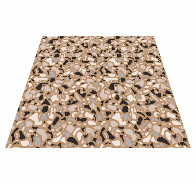 Vinylteppich Textur Klassischer brauner terrazzo - TenStickers