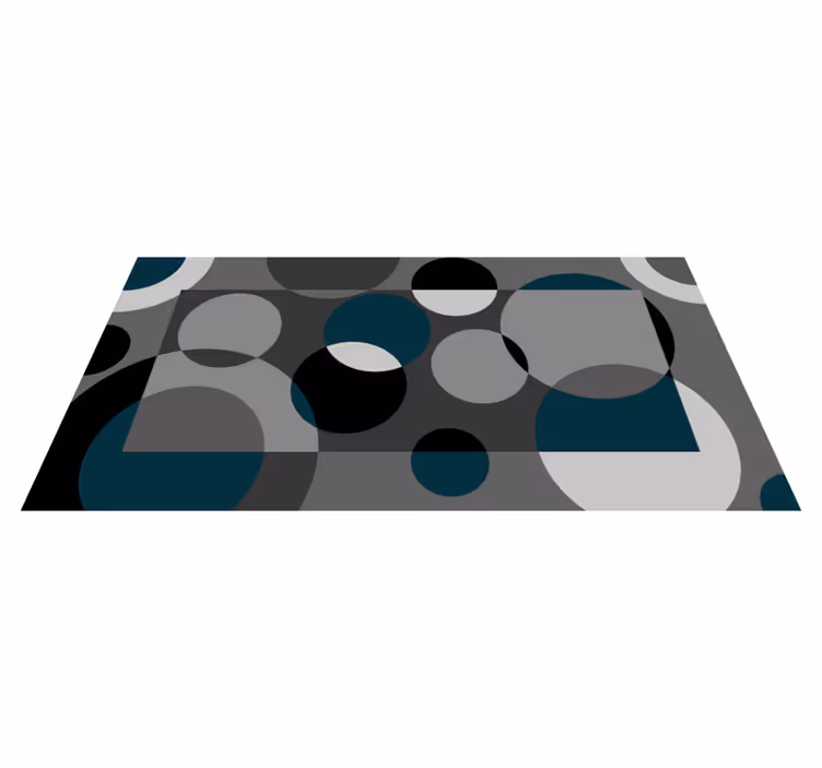 Vinylteppich nordisch Quadrate und Kreise - TenStickers